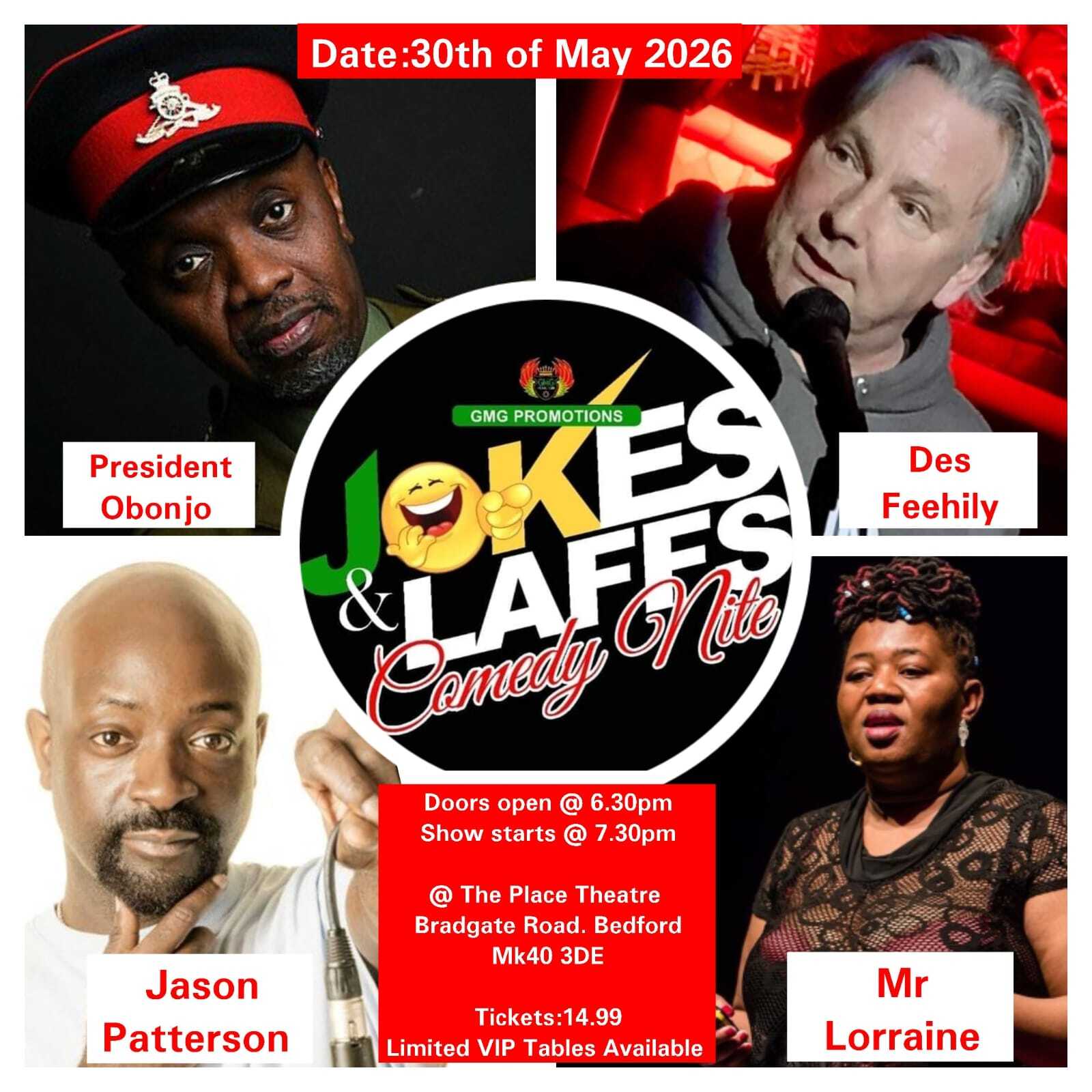 Jokes and Laffs - May 2026 | Comedy at The Place Bedford