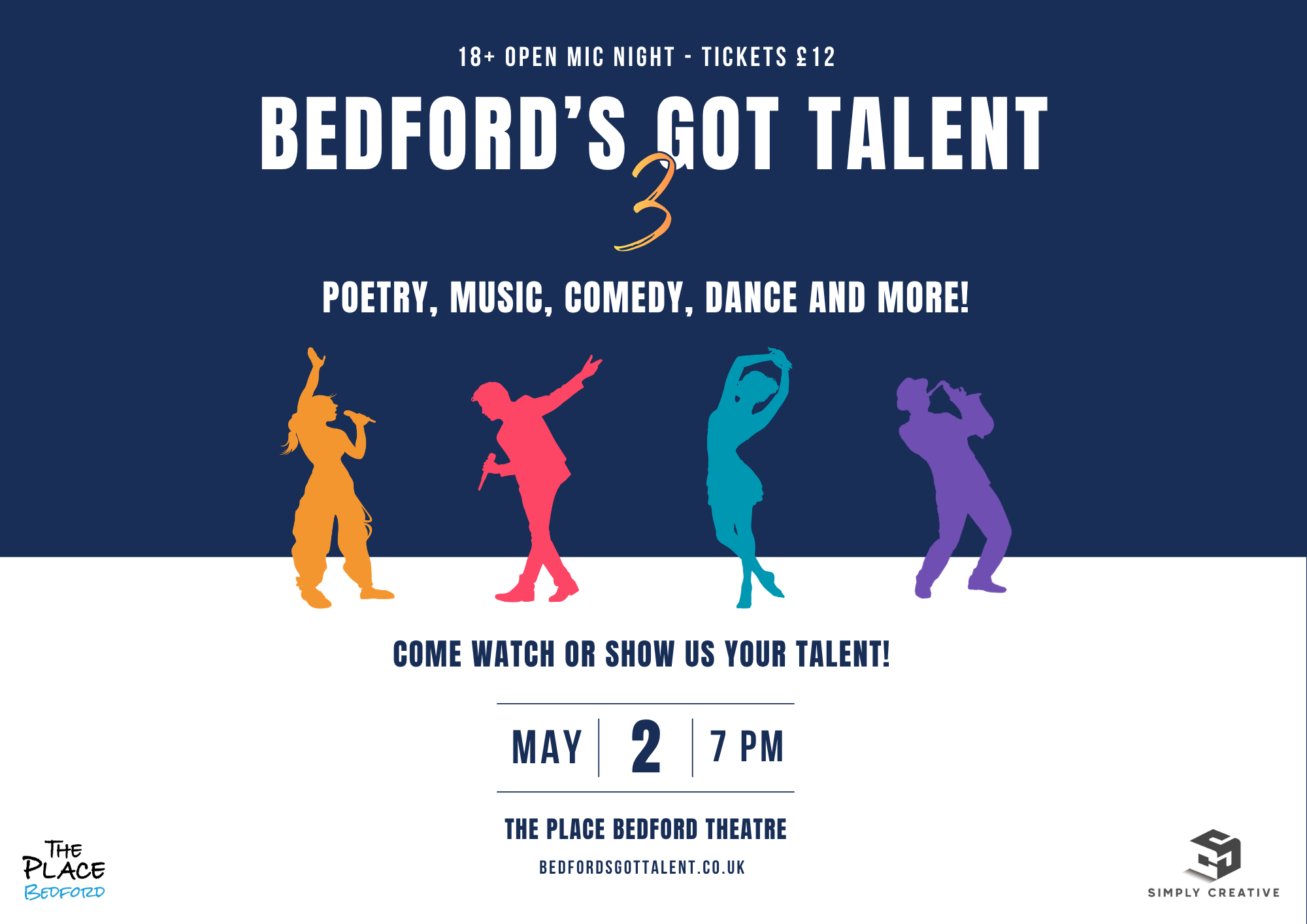 Bedford’s Got Talent 3 – Open Mic Night | Event at The Place Bedford
